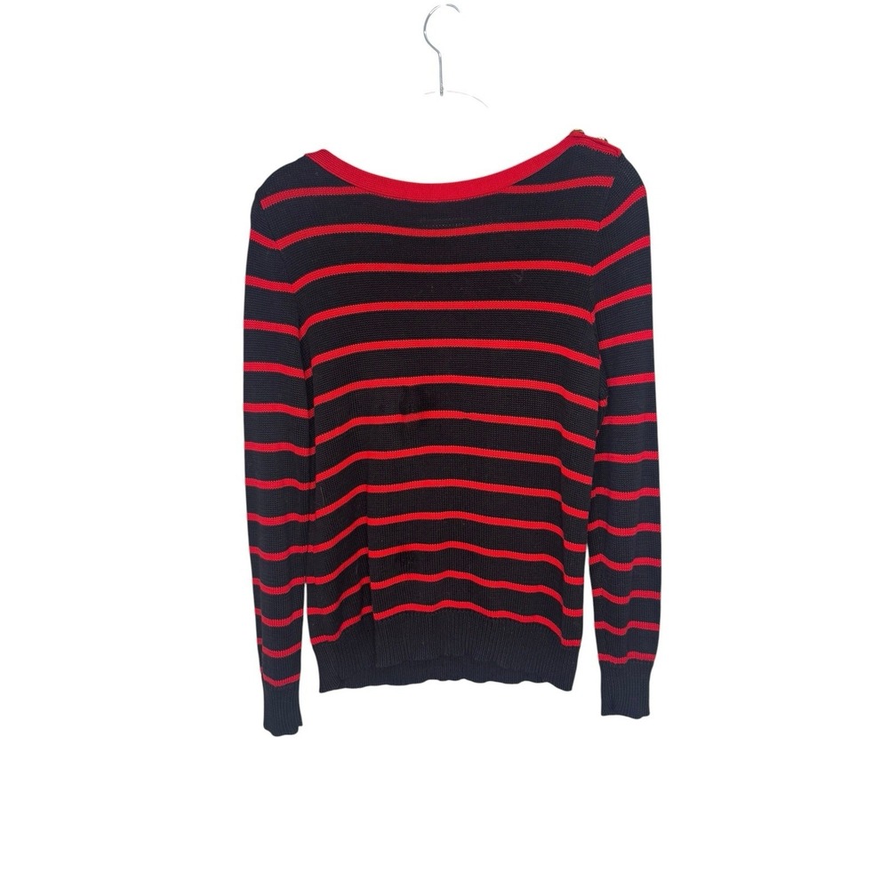 Ralph Lauren LRL Sweater M Striped Boatneck Cotton Preppy Nautical Old Money - Picture 2 of 5
